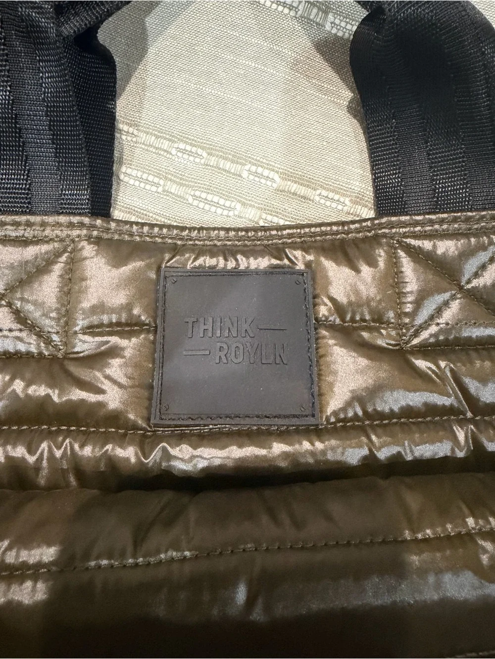 THINK ROYLN Quilted Puffer Crossbody Tote - Olive